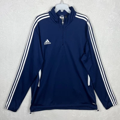 Adidas Tiro 1/4 Zip Training Top Shirt Mens 2XL Blue Pullover Climacool Soccer - Image 1 of 4