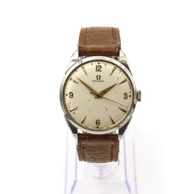 Vintage Omega Mechanical 32mm Leather Baton Indice 6.5 Mens Wristwatch #WB3456-5 - image 1 of 4