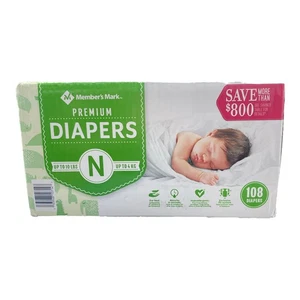 Member's Mark Premium Baby Diapers, Newborn - 108 ct. (Up to 10 lbs.) - Picture 1 of 1