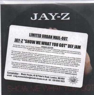 Jay Z Zeig Mir Was Du Hast CDr UK Roc A Fella 2006 Saubere Version Promo CD-R - Bild 1 von 2