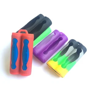 Double Battery Silicone Sleeve Cover Case For 18650 Battery Protective Bag Pouch - Zdjęcie 1 z 19
