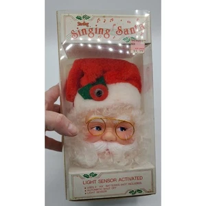 Vtg Sterling Singing Santa Light Sensor Activated Music Jingle Bells Christmas - Picture 1 of 10