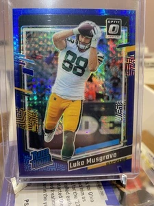 2023 Panini Optic - Rated Rookie Luke Musgrave #241 Blue Hyper Prizm (RC) - Picture 1 of 2