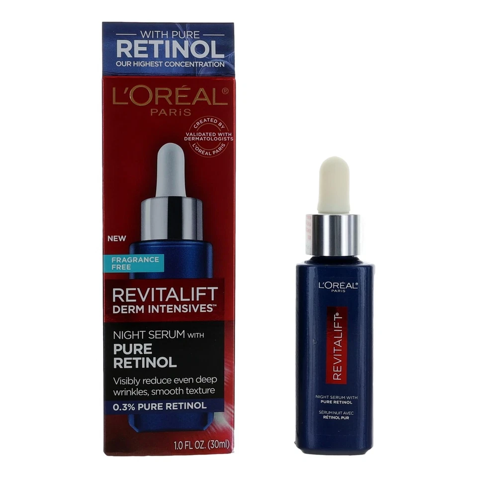 L'Oreal Paris Revitalift Derm Intensives Night Serum 0.3% Pure Retinol 1 fl oz