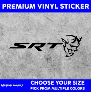 DODGE DEMON SRT [VINYL STICKER]-for Car/Truck WINDW-LAPTOP-FOLDR-U PICK CLR/SIZE - Picture 1 of 6