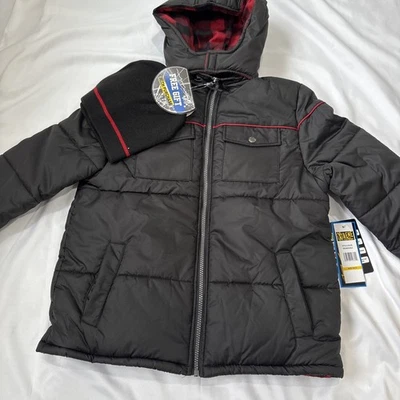 NEW Ixtreme Puffer Jacket/Coat Youth Size 10-12 Zipper Black Free Hat/Beanie - Image 1 of 4