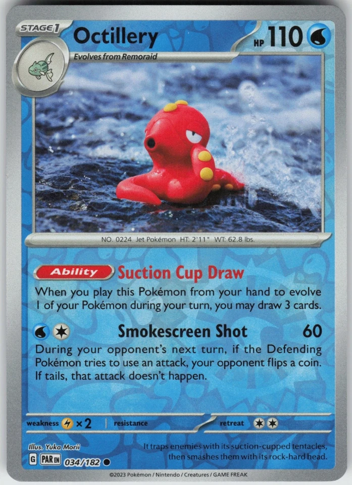 PO-01 Reverse Holo Octillery 034/182 Common SV04: Paradox Rift - Image 1 of 1