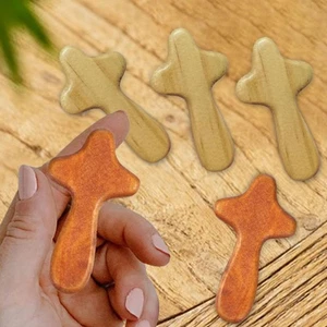 5Pcs Small Wooden Crosses Hand Held Prayer Encouragement Gift Portable Palm for - Picture 1 of 6