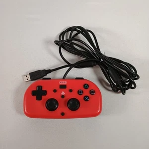 Hori Mini Gamepad Cablato per PlayStation 4 PS4 - Controller PS4-100U Rosso Testato - Foto 1 di 7