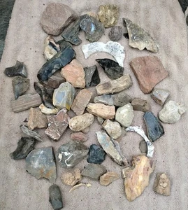 Seltene rohe Oregon Rock Mix Achate versteinerte Holzkristalle Jaspis 7 Pfund Tumbling - Bild 1 von 11