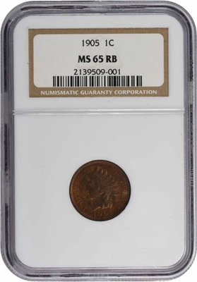 1905 Indian Cent MS65RB NGC - Image 1 of 2