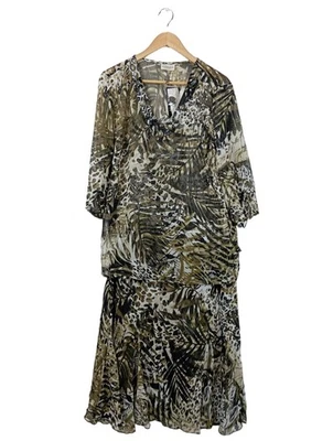 CANDA Strick Twin Set Damen Twin Set Gr. DE 46 khaki-schwarz-weiß Casual-Look - Bild 1 von 4