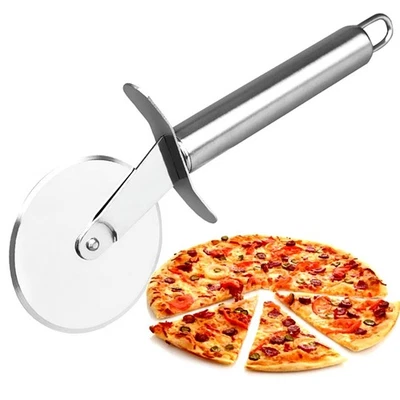 Rueda cortadora de pizza de acero inoxidable cortadora de pizza súper afilada Foto 1 de 3