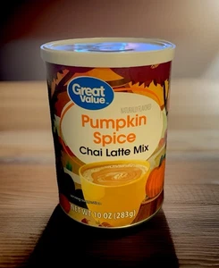 Großartiger Pumpkin Spice Chai Latte Mix 10 Unzen - 1 Kanister - Bild 1 von 7