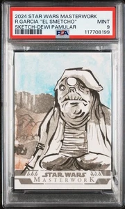 2024 TOPPS STAR WARS MASTERWORK SKETCH CARDS Dewi Pamular Robert Garcia PSA 9 - Picture 1 of 2