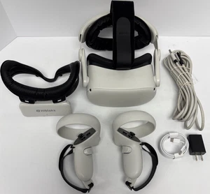 Oculus Meta Quest 2 All In One Virtual Reality Headset VR 128GB White KW49CM - Picture 1 of 21