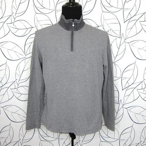 Hugo Boss 1/4 Cremallera Gris Pullover Manga Larga Polo Calce Moderno Para Hombre XXL - Imagen 1 de 12