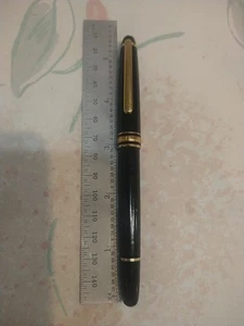 GENUINE MONTBLANC 163 MEISTER STUCK BLACK RESIN ROLLER BALL PEN GERMANY - Picture 1 of 15
