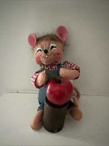 Annalee Apple Cider Mouse, 75th anniversary Limited Edition Herbst 2010 / Holz / Tasse - Bild 1 von 4
