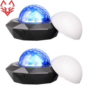2x LED Strobe Discokugel Lichteffekt RGB USB Bühnenbeleuchtung Party Show UKing - Bild 1 von 12