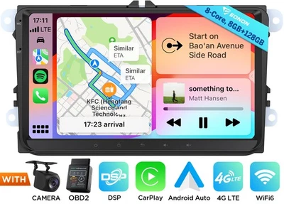 Android 13 8+128GB Head Unit Car Stereo Sat Nav WiFi 4G Optical for VW Golf Plus - Image 1 of 4