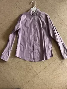 RATCATCHER Show SHIRT Lavender Striped LONG Sleeve Sz Youth 12R VGC Devon Aire - Picture 1 of 3