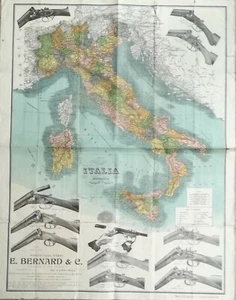 Bernard-Ferdinand Drissen - Manifattura d'armi Belgio Caccia Manifesto c.a 1890 - Imagen 1 de 5