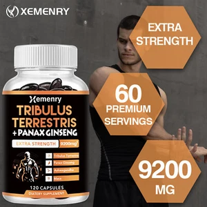 Tribulus Terrestris 9200mg–Maca,Panax Ginseng-Verbessern Muskelkraft & Wachstum - Bild 1 von 11