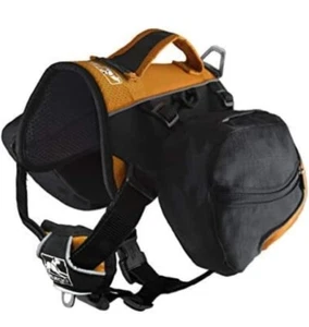 BRAND NEW KURGO BAXTER BACKPACK Black/Orange 3.75L 30-85 Pounds MED/LARGE NWT - Picture 1 of 4