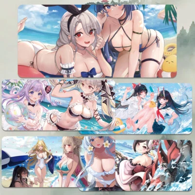 Alfombrilla de ratón Azur Lane escritorio juego alfombrilla de ratón cosplay alfombrilla de gran tamaño regalo 80x30 cm Foto 1 de 4