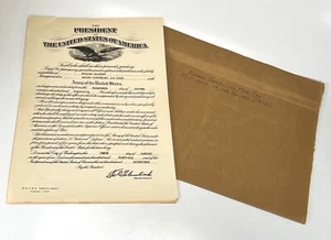 WW2 Formal Commission From US President 2nd Lt William Zalinsky Air Corps - Picture 1 of 9