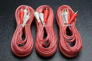 3 PCS 12 FT RCA WIRE AUDIOPIPE 2 CHANNEL CAR HOME AUDIO INTERCONNECT BMS-12 - Bild 1 von 2