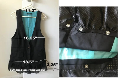 Chaleco Esmoquin Hoy Bomber Mujer Moda Talla M Negro Completamente Forrado Foto 1 de 3