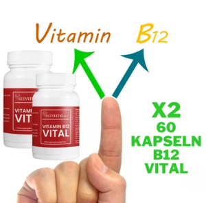Vitamin B12 2x60 mit Safran – Energie für Gehirn, Herz & Gefäße hochdosiert - Bild 1 von 9