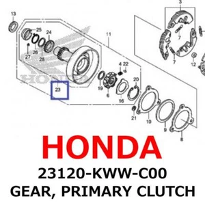 【NEW】Honda Genuine 2013-2023 CRF110F GEAR, PRIMARY CLUTCH 23120-KWW-C00 - Picture 1 of 1