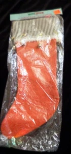NIP Vintage 1950s Christmas Stocking 16" Made in Japan - Picture 1 of 3