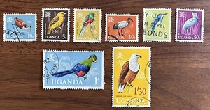 UGANDA 1965 - Arms of Uganda & Birds, Scott#97-110 Partial set - Picture 1 of 1