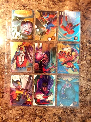 1995 Fleer Ultra X-Men 150 cartas coleccionables juego base + las 29 cartas de persecución "3 juegos" Foto 1 de 4