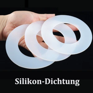 Weißer 3mm Dicke Silikon Gummi Unterlegscheiben O Ringe Flachdichtung Dichtung - Picture 1 of 12