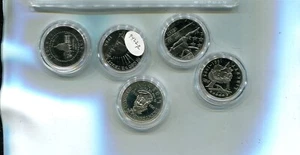 1986 1989 1995 COMMEMORATIVE COIN 5 DIFFERENT PROOF NO BOXES 9422R - Picture 1 of 1