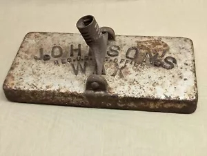 JOHNSON'S WAX Cast Iron Antique Applicator for Floor Finishing - Picture 1 of 8