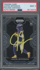 2020 Panini Chronicles Prizm Black #PB9 Justin Jefferson RC Mint PSA DNA 9 Auto