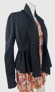 Diane von Furstenberg 8 US 44 IT M Black Knit Wool Cardigan Jacket Runway Auth - Picture 1 of 12