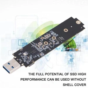 NVMe to USB Adapter, M.2 SSD to USB 3.1 Type A Cards NEW Hard Key Based C2E2 - Afbeelding 1 van 13
