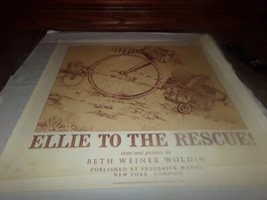 Póster promocional libro vintage Ellie to the Rescue mapache Beth Woldin 1979 - Imagen 1 de 5