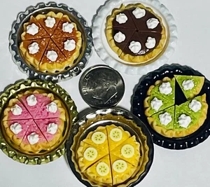 3D Food Drink Pie Dessert Fridge Magnet Lot Handcrafted 👻🧲 (6) Slices of Pie - Picture 1 of 12