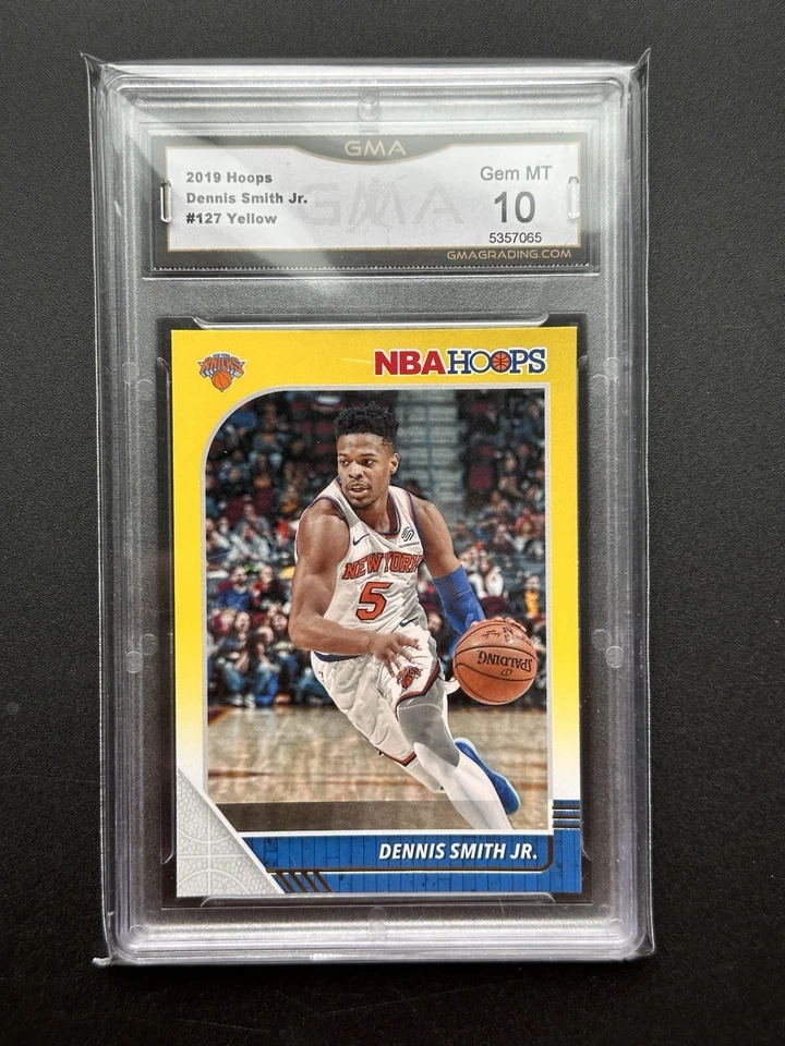 DENNIS SMITH JR 2019-20 Hoops DOLLAR TREE Yellow #127 GMA 10 GEM MINT - Image 1 of 2