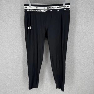 Under Armour Girls HeatGear Crop Legging Size XL Black Outdoor Quick Dry NEW - Picture 1 of 12