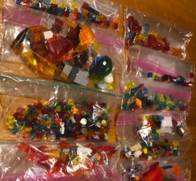LEGO Lot of 683 translucent Yellow, Orange, Red Pieces & Some Opaque Pieces - Image 1 of 4