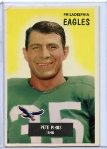 1955 Bowman FB Pete Pihos Philadelphia Eagles #10 βοΈπ₯π― GVG - Foto 1 di 2